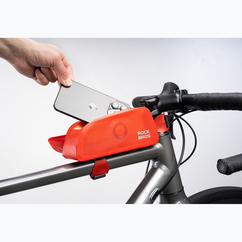 Чанта за велосипедна рамка Rockbros 30120122 Bike Tube Bag Magnetic S 0,6 l red 3
