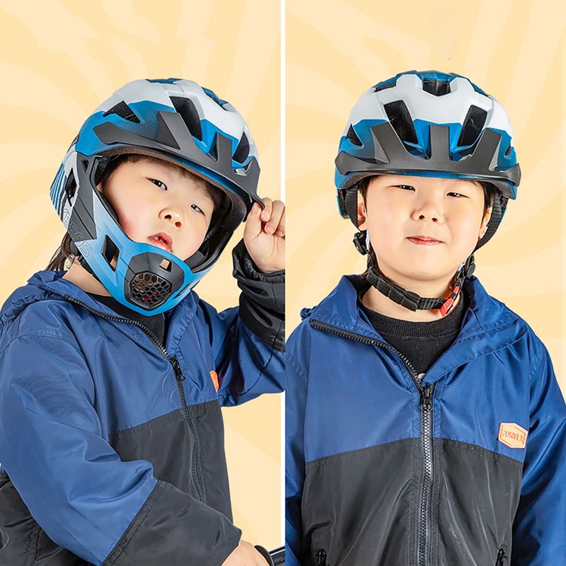 Детска велосипедна каска  Rockbros 10110061001 Kids Helmet blue/white/black 4
