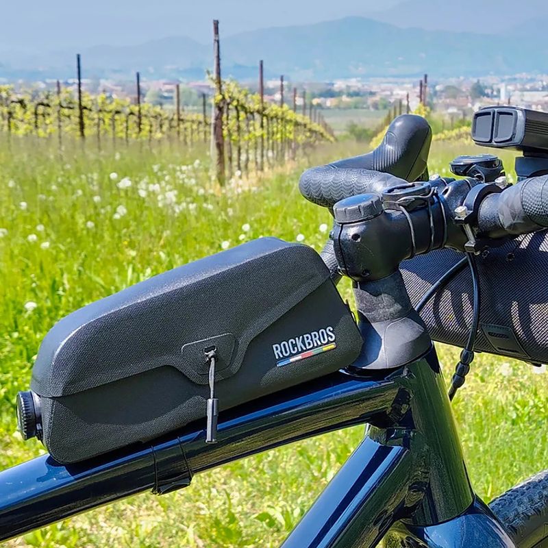 Чанта за велосипедна рамка Rockbros 30120123002 Road to Sky Frame Bag Magnetic L 0,9 l black 4