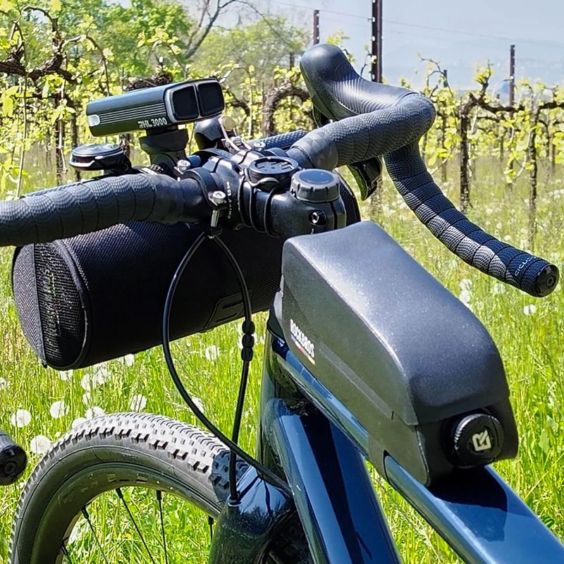 Чанта за велосипедна рамка Rockbros 30120123002 Road to Sky Frame Bag Magnetic L 0,9 l black 5