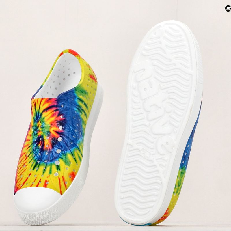 Детски маратонки Native Jefferson Print черупково бяло/черупково бяло/неон мулти tie dye 15