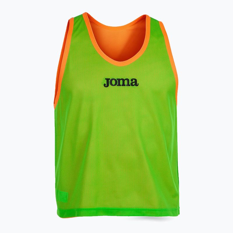 Двустранен тренировъчен гащеризон Joma флуорно оранжев/флуорно зелен футболен маркер 2
