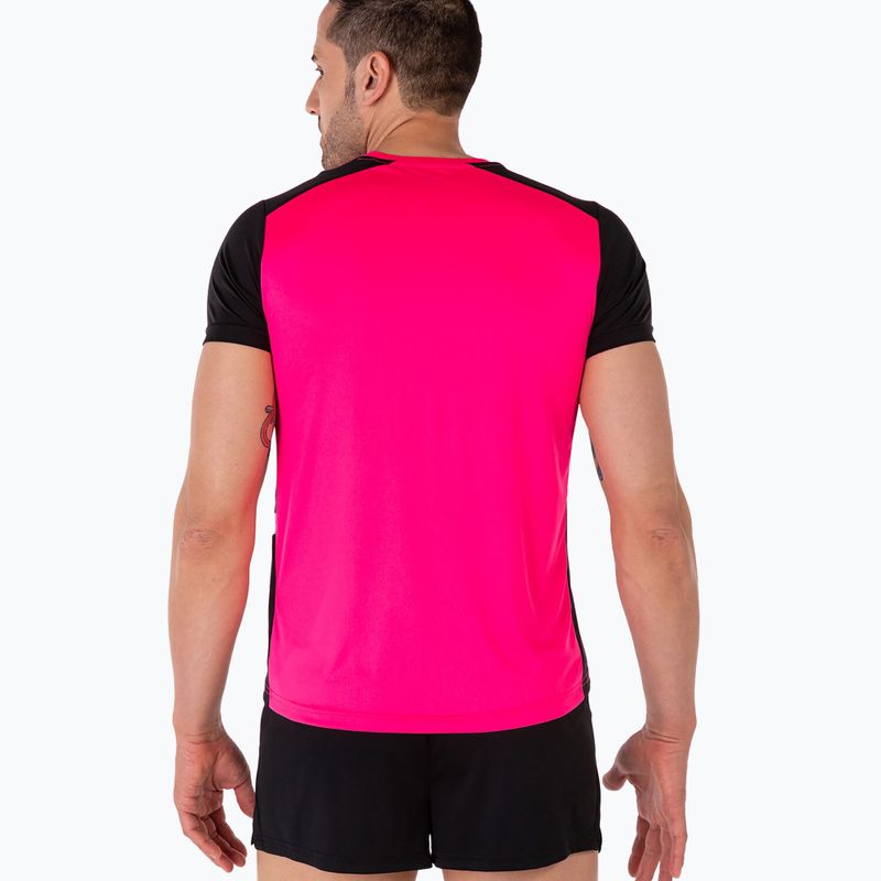 Мъжка тениска за бягане Joma Record II fluor pink/black 3