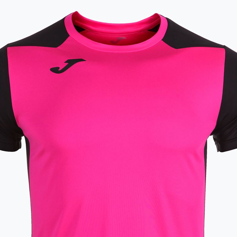 Мъжка тениска за бягане Joma Record II fluor розово/черно 11