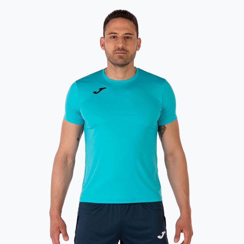 Мъжка тениска за бягане Joma Record II флуоресцентен тюркоаз