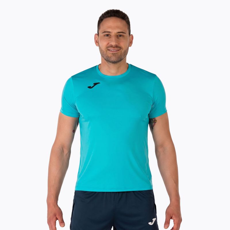 Мъжка тениска за бягане Joma Record II fluor turquoise 12