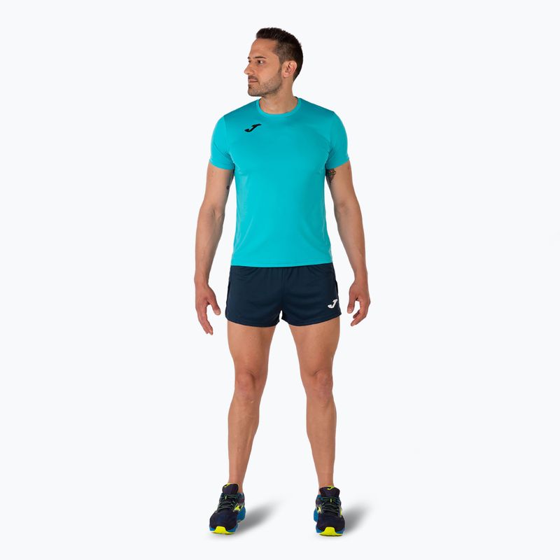 Мъжка тениска за бягане Joma Record II fluor turquoise 2