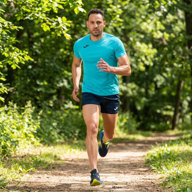 Мъжка тениска за бягане Joma Record II fluor turquoise 9