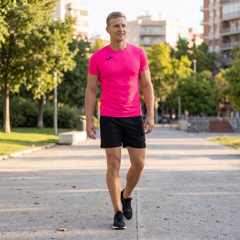 Мъжка тениска за бягане Joma Record II fluor pink 8