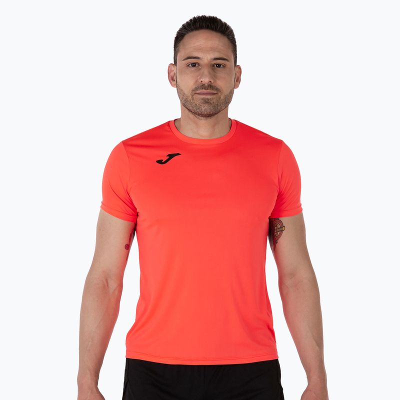 Мъжка тениска за бягане Joma Record II fluor coral