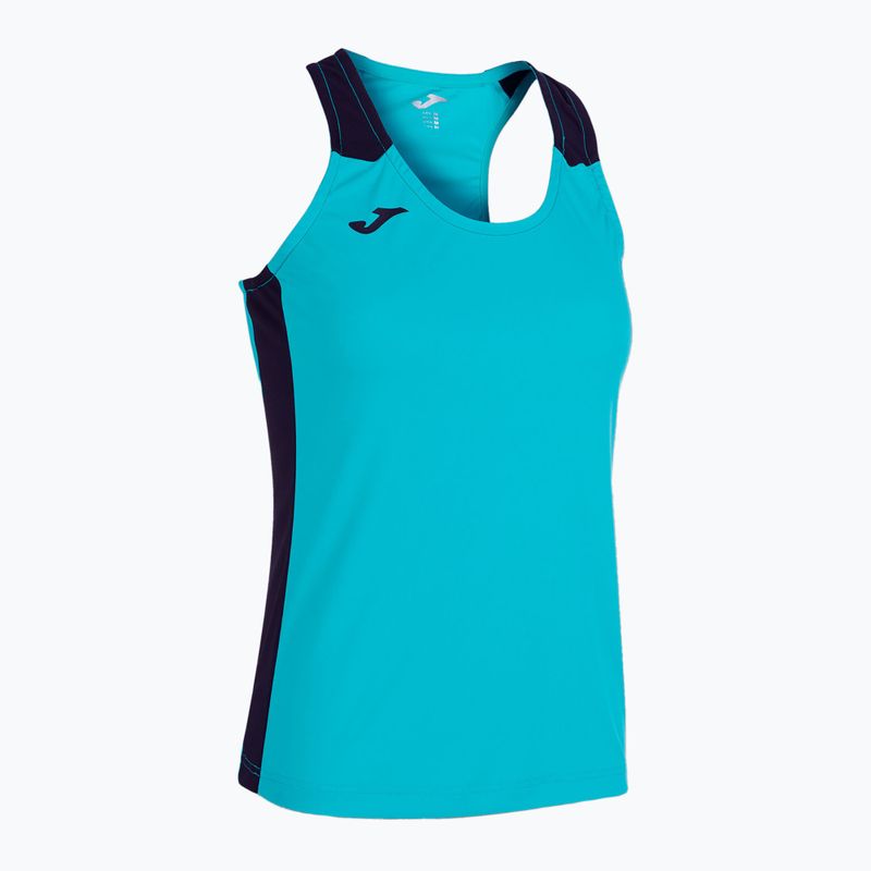 Дамска тениска за бягане Joma Record II Tank Top fluor turquoise/navy 6