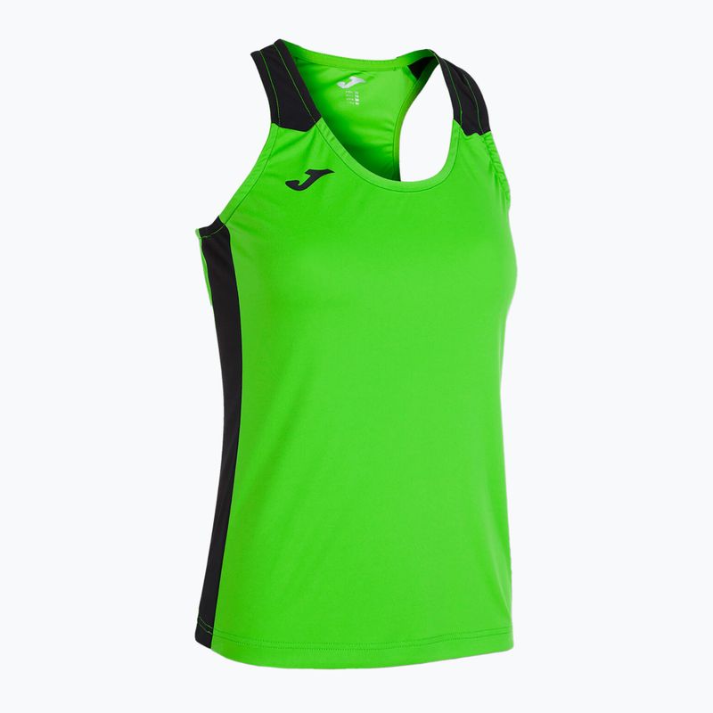 Дамска тениска за бягане Joma Record II Tank Top fluor green/black 7
