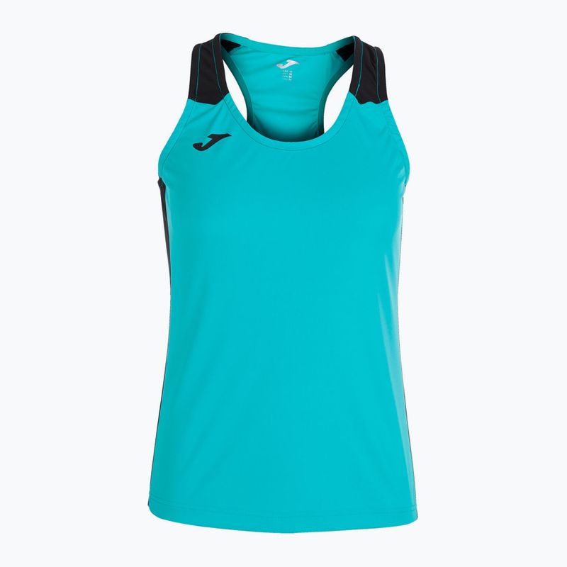 Дамска тениска за бягане Joma Record II Tank Top turquoise/black