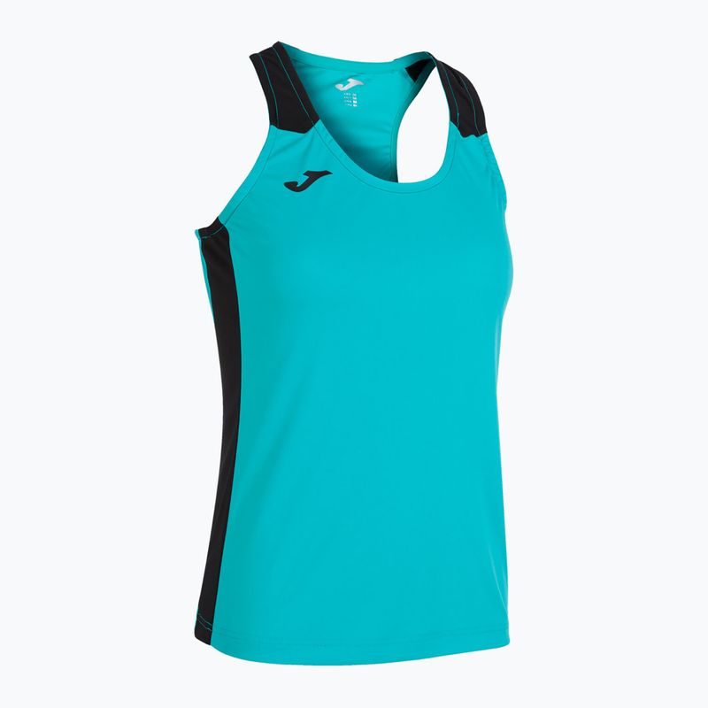 Дамска тениска за бягане Joma Record II Tank Top turquoise/black 3