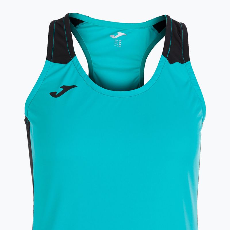 Дамска тениска за бягане Joma Record II Tank Top turquoise/black 5