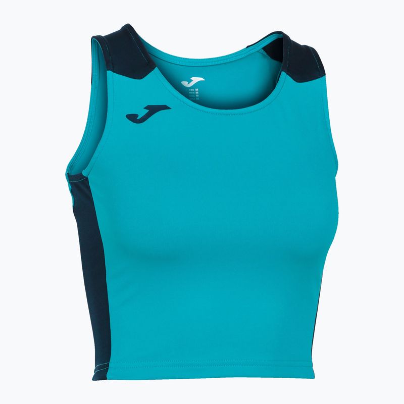Дамска тениска за бягане Joma Record II Top тюркоаз/насиво