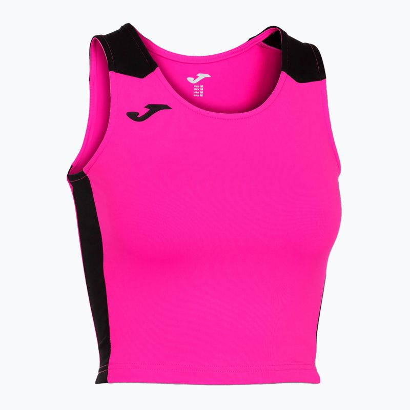 Дамски потник Joma Record II Top fluor розово/черно за бягане