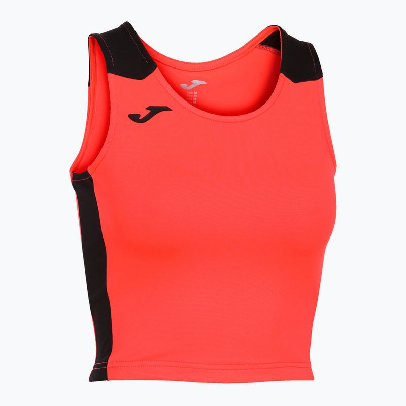 Дамски топ за бягане Joma Record II fluor coral/black