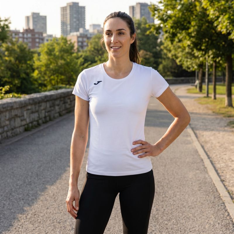 Дамска тениска за бягане Joma Record II white 4