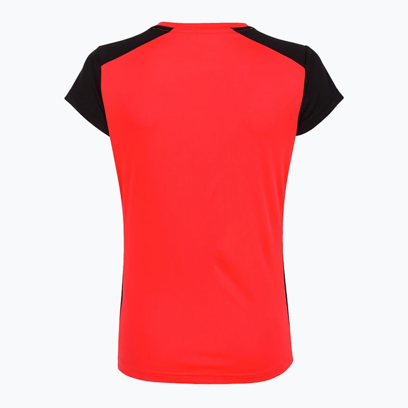Дамска тениска за бягане Joma Record II fluor coral/black 8
