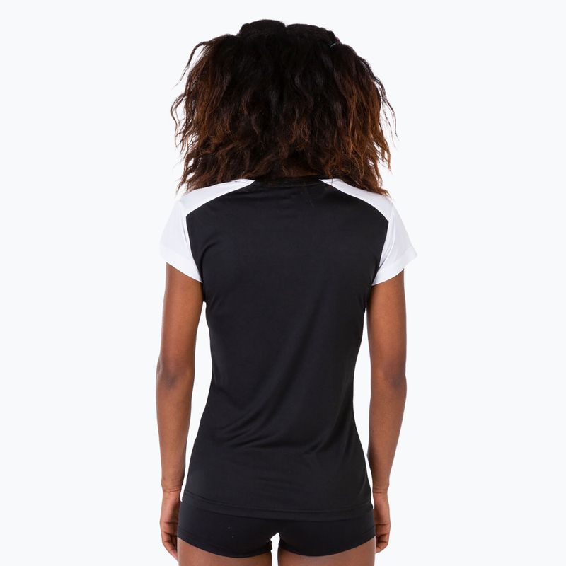 Дамска тениска за бягане Joma Record II black/white 3