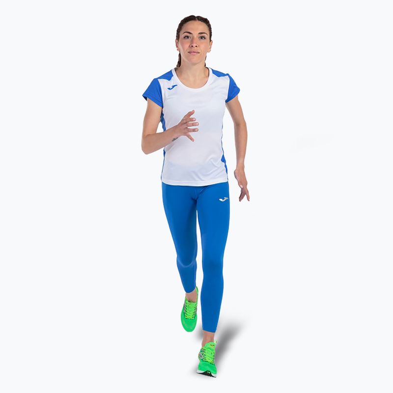 Дамска тениска за бягане Joma Record II white/royal 3