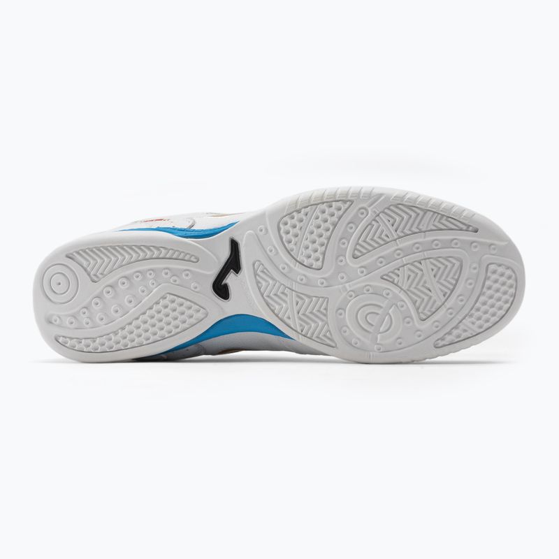Футболни обувки Joma Top Flex IN бяло/златно 4