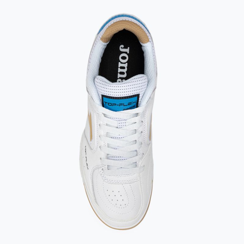 Футболни обувки Joma Top Flex IN бяло/златно 6