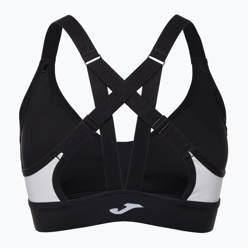 Фитнес сутиен Joma Daphne Sport черен/бял 5