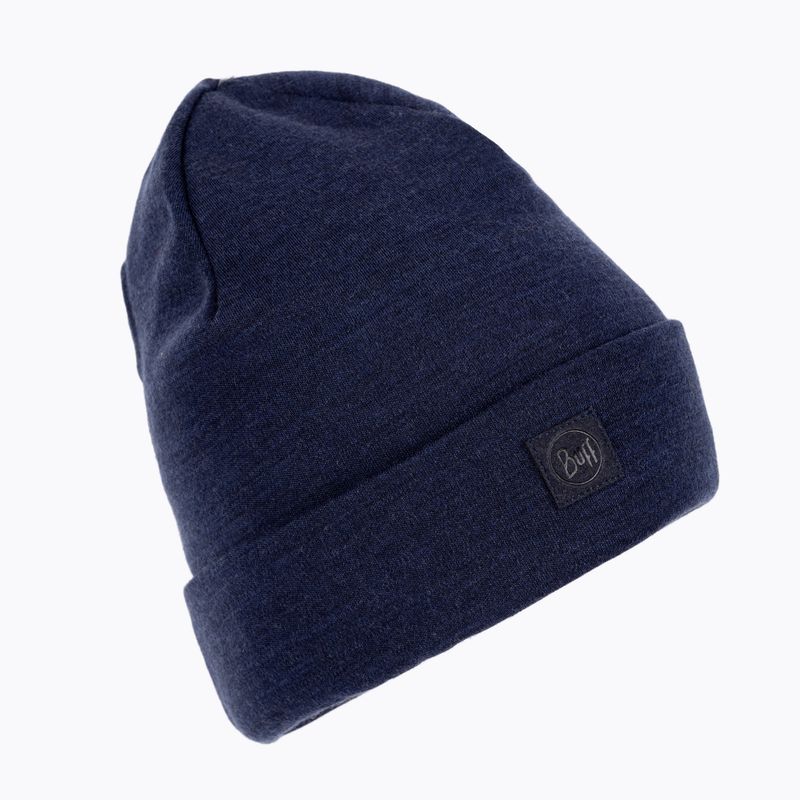 Czapka BUFF Heavyweight Merino Wool Hat Solid granatowa 111170