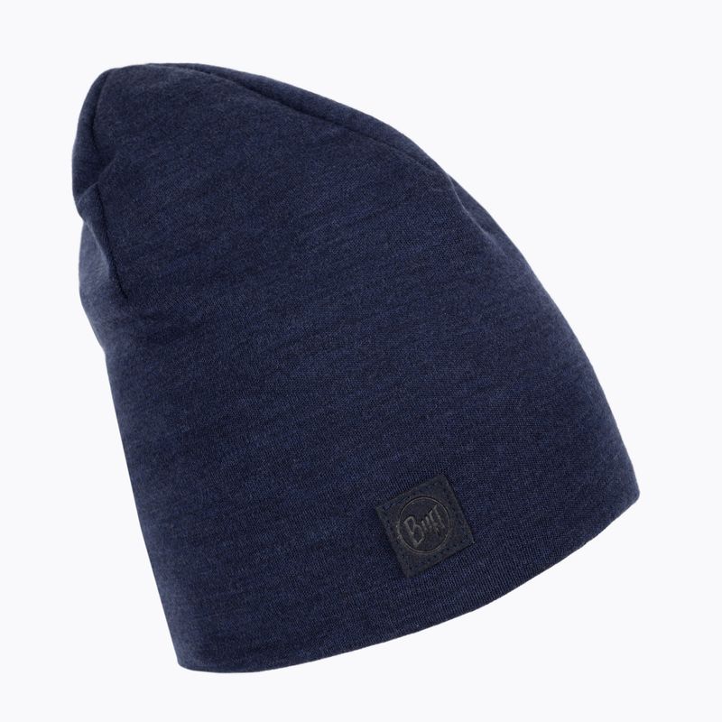 Czapka BUFF Heavyweight Merino Wool Hat Solid granatowa 113028