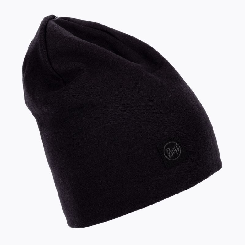 Czapka BUFF Heavyweight Merino Wool Hat Solid czarna 113028