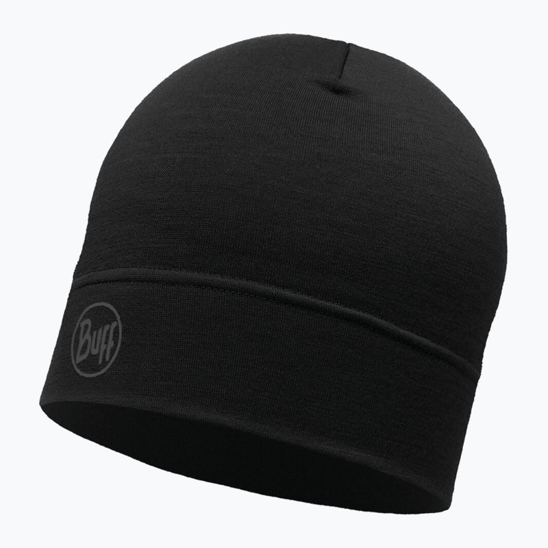 Czapka BUFF Олекотена шапка от мериносова вълна Solid czarna 113013.999.10.00 4