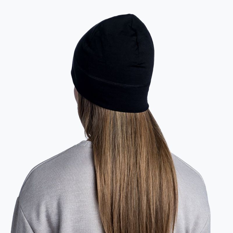Czapka BUFF Олекотена шапка от мериносова вълна Solid czarna 113013.999.10.00 7