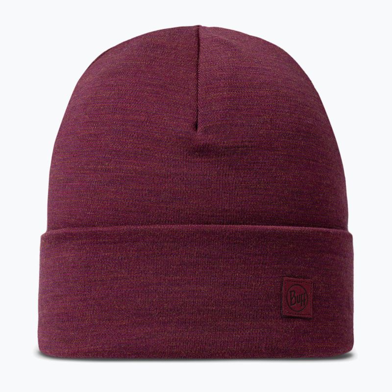 Зимна шапка BUFF Heavyweight Merino Wool solid tibetan red