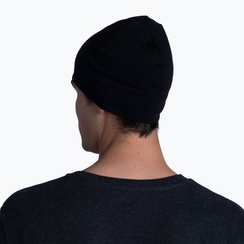 Czapka BUFF Midweight Merino Wool Hat Solid czarna 118006.999.10.00 4