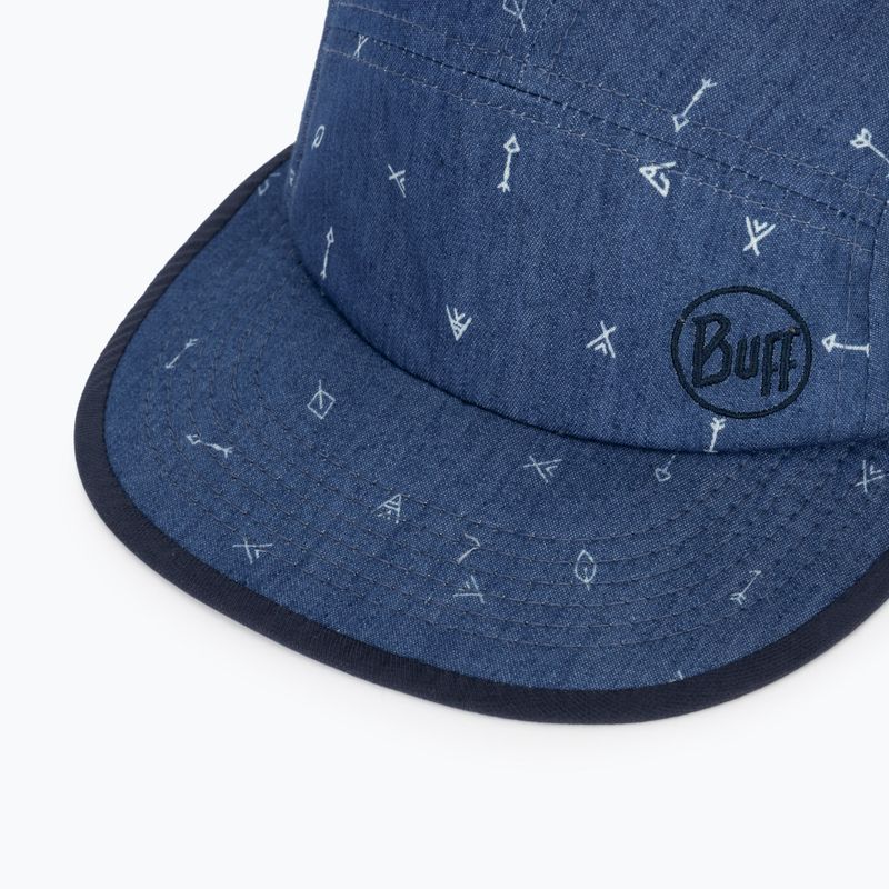 Детска шапка с козирка BUFF 5 Panel arrows denim/denim 3