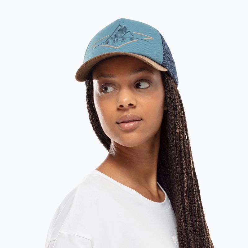Шапка с козирка BUFF Trucker stone blue 7