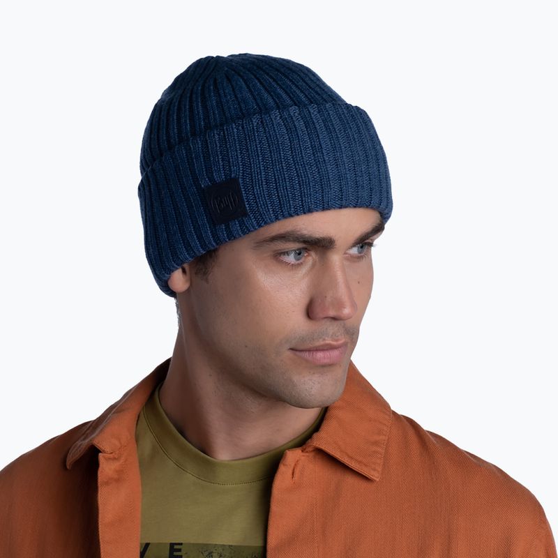 BUFF Шапка от мериносова вълна Ervin navy blue 124243.788.10.00 5