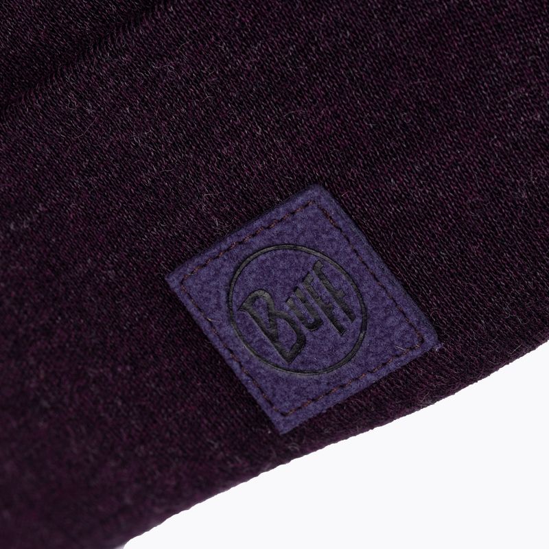 Czapka BUFF Heavyweight Merino Wool Hat fioletowa 111170 3