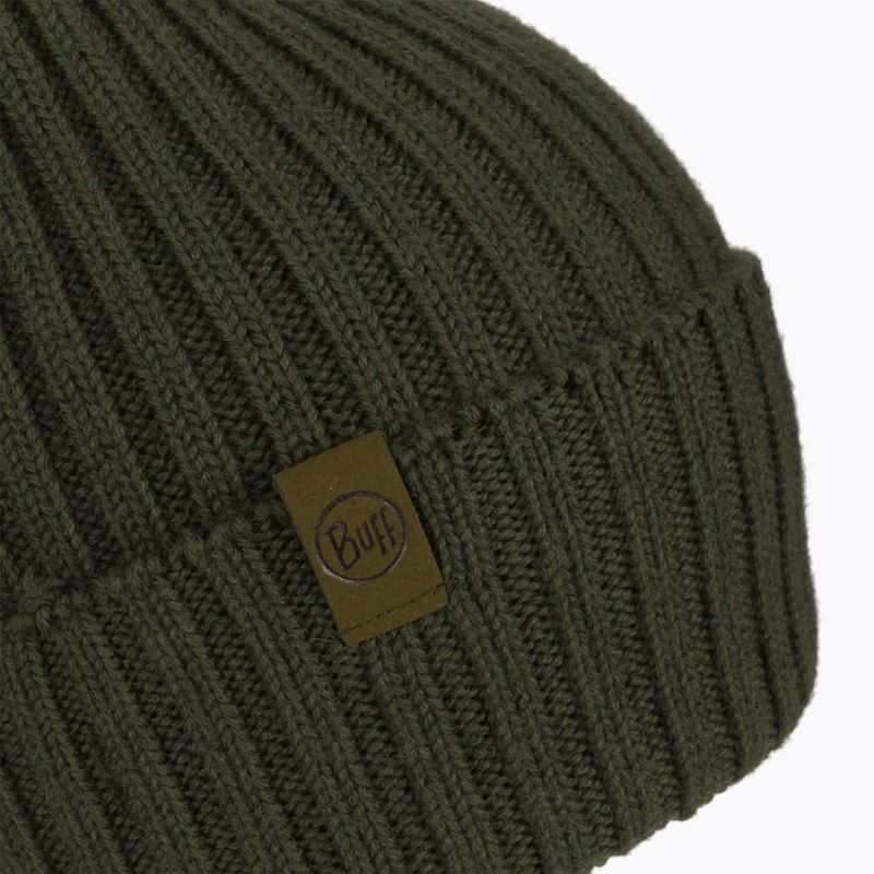 Czapka BUFF Merino Wool Knit 1Lhat Norval zielona 124242.809.10.00 3