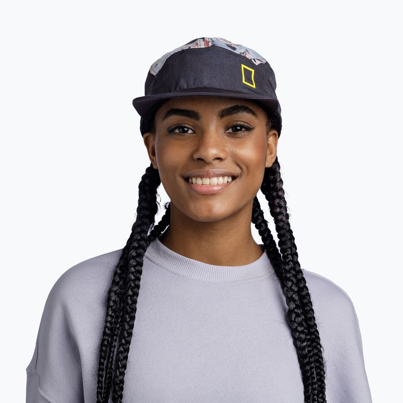 Шапка с козирка BUFF 5 Panel Explore reige black 3