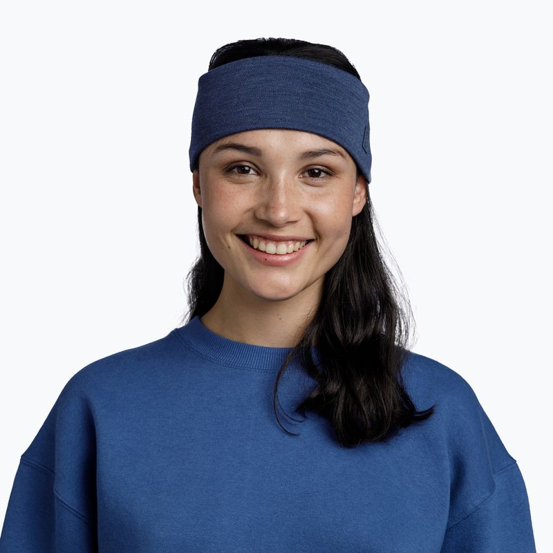 Лента за глава BUFF Merino Wide dark blue 2