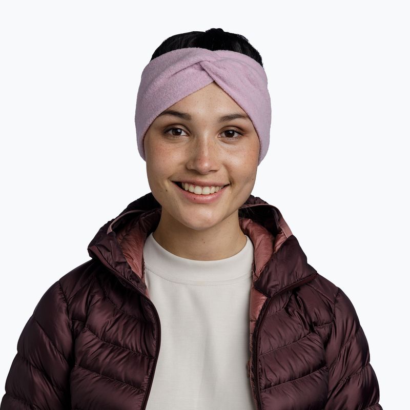 Лента за глава BUFF Merino Fleece люляков пясък 3