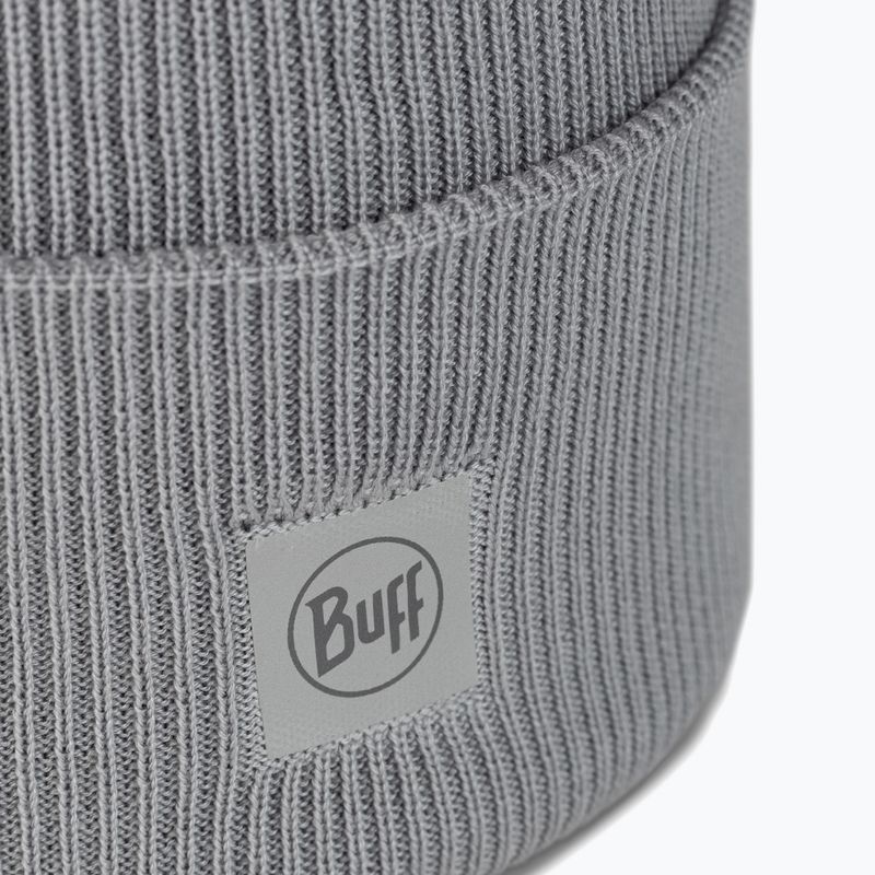 Зимна шапка BUFF Crossknit light grey 2