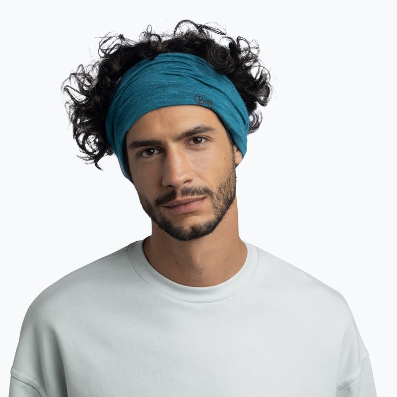 Многофункционален шал BUFF Lightweight Merino Wool teal 3