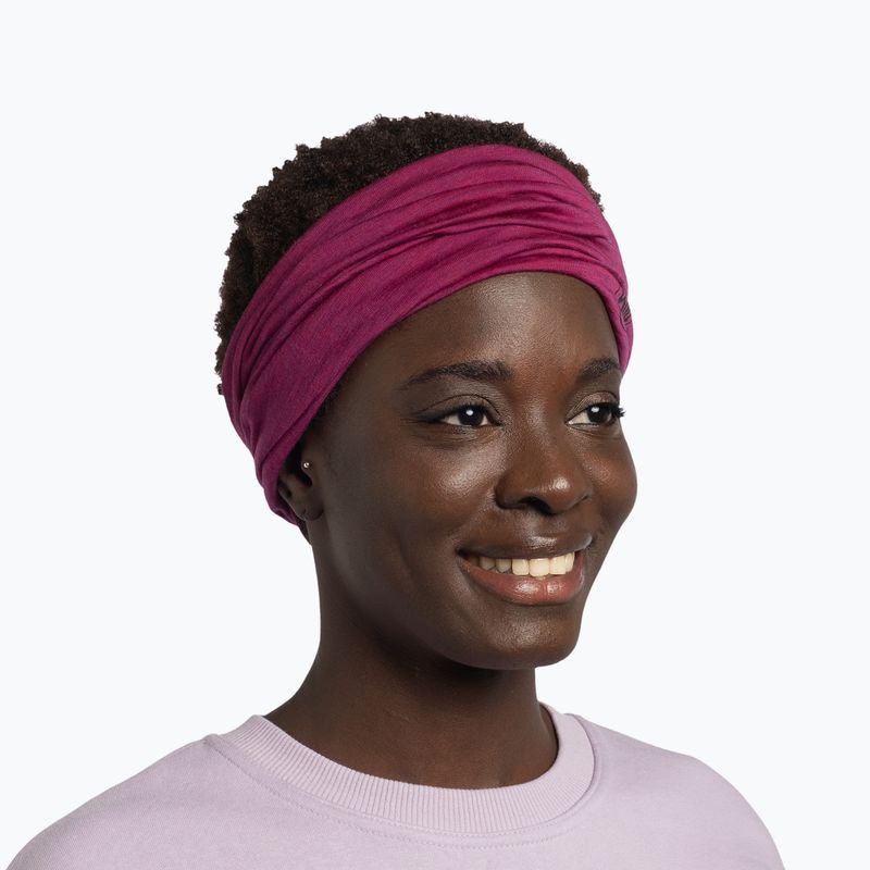 Многофункционална кърпа BUFF Lightweight Merino Wool solid magenta 5