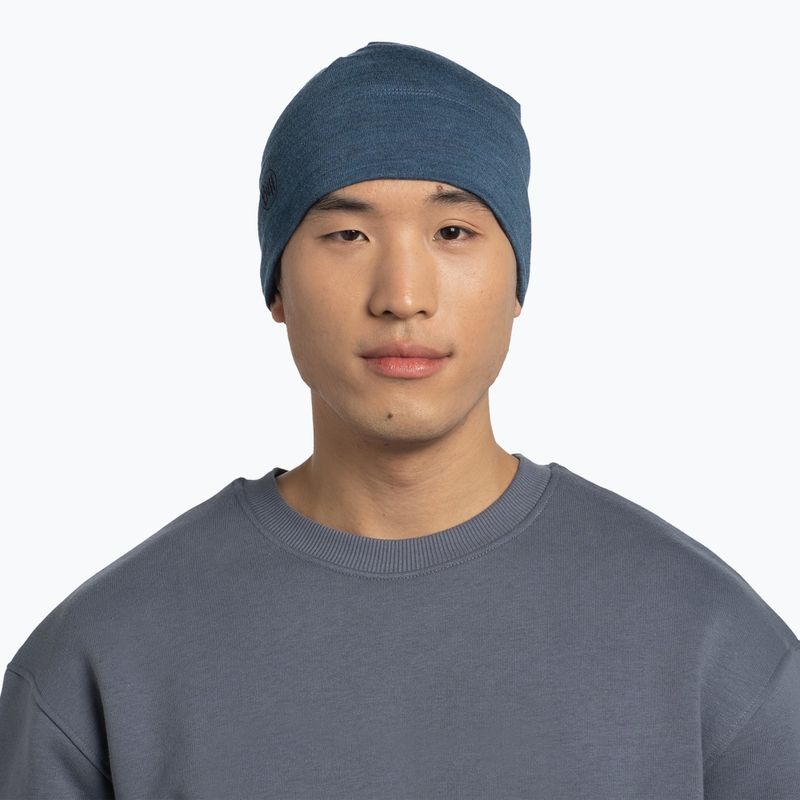 Зимна шапка BUFF Midweight Merino Wool melange tempest 3