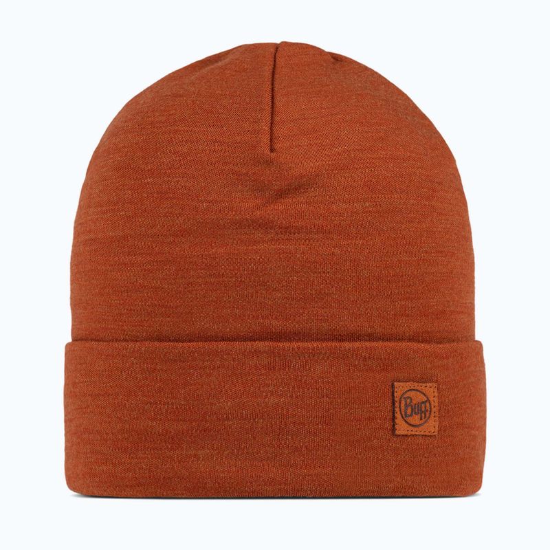 Зимна шапка BUFF Heavyweight Merino Wool солиден канела