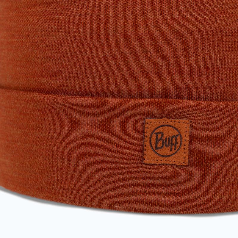 Зимна шапка BUFF Heavyweight Merino Wool солиден канела 2